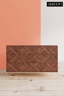 Swoon Brown Norrebro Wide Chest of Drawers