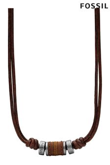 Fossil Jewellery Gents Rondell Brown Necklace