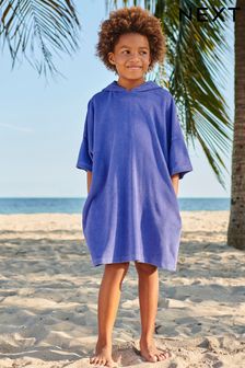 Blue Oversized Hooded Towelling Cover-Up (C07241) | £20 - £26