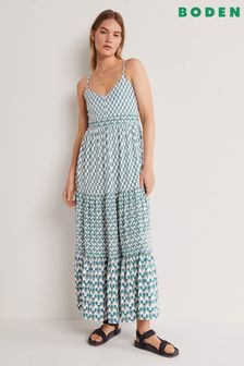Boden Green Strappy Jersey Maxi Dress