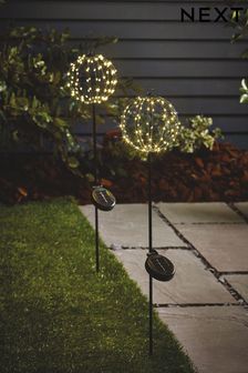 2 Pack Black Sparkle Ball Solar Path Finders (C08188) | £30