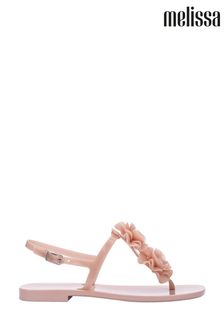Melissa Pink 3D Flower Adjustable Sandals