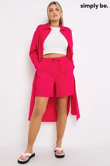 Simple Be Pink Linen Shorts