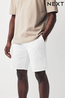 White Slim Stretch Chino Shorts (C09762) | £20