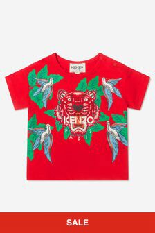 Kenzo Kids Baby Girls Organic Cotton Tiger T-Shirt