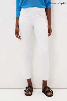 Phase Eight White Hailee Topstitch Skinny Jeans