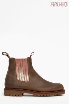 Penelope Chilvers Brown Oscar Leather Boots (C15346) | £289
