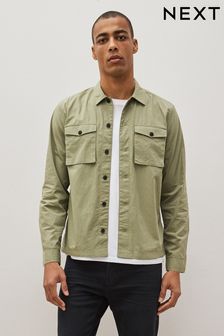 Green Cotton Overshirt (C15579) | £39