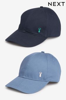 Light Blue/Navy Blue Caps 2 Pack (C15746) | £18