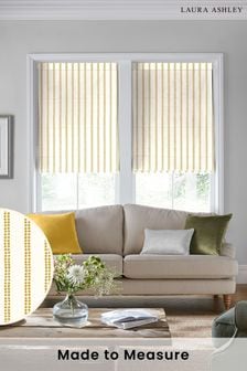 Yellow Candy Stripe Made To Measure Roman Blinds