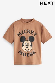 Tan Mickey Mouse Short Sleeve License T-Shirt (6mths-8yrs) (C19348) | £9 - £11