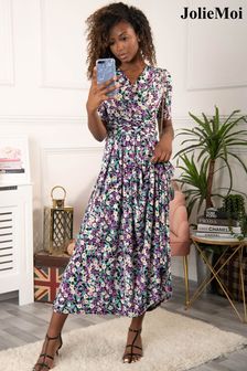 Jolie Moi Purple Molly Jersey Maxi Dress (C19924) | £85