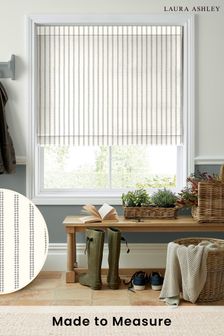 Grey Candy Stripe Made To Measure Roman Blinds