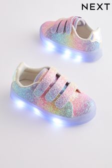 Purple Glitter Light-Up Trainers (C22821) | £24 - £27