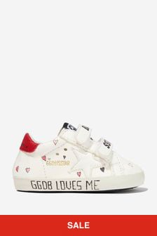 Golden Goose Kids Baby Girls Leather Hearts And Star Trainers
