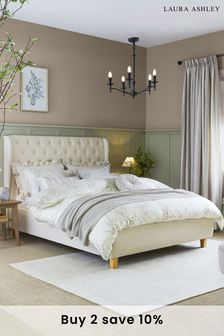 Annaly Velvet Oyster Chatsworth Bed Upholstered