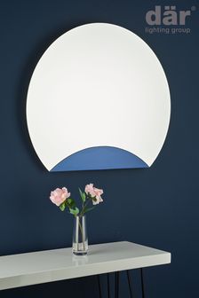 Dar Lighting Blue/Silver Slice Round Panel Mirror