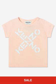 Kenzo Kids Baby Girls Organic Cotton Logo T-Shirt