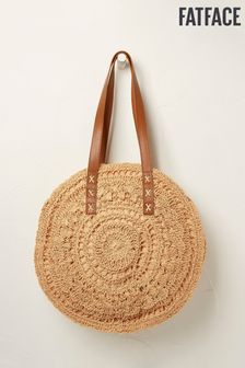 FatFace Natural Round Straw Bag (C28453) | £45