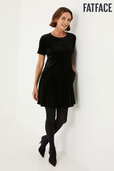 FatFace Simone Velvet Black Dress (C28748) | £65