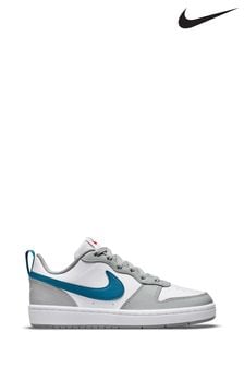 Nike Grey/Blue Court Borough Low Youth Trainers (C29214) | £40