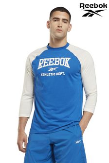 Reebok Blue Workout Ready Supremium 3/4 T-Shirt (C29248) | £23