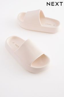 Off White Chunky Beach Sliders (C29877) | £11 - £14