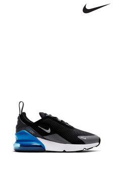 Nike Black/White/Blue Air Max 270 Junior Trainers (C2Z298) | £70