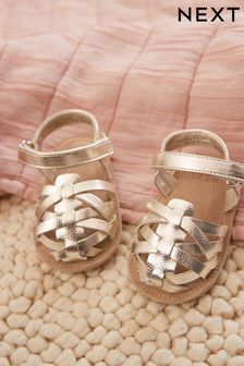 Gold Baby Fisherman Sandals (0-18mths) (C30863) | £11