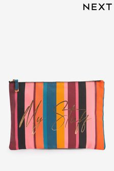 Multi Stripe Cotton Make-Up Bag (C33014) | £8