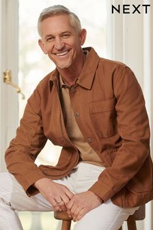 Tan Brown Cotton Worker Shacket (C33824) | £45