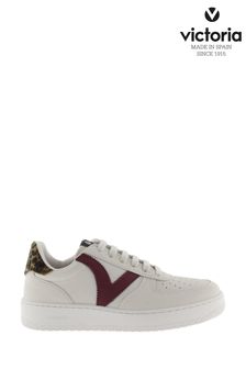 Victoria Red Madrid Efecto Piel And Anim Lace Up Trainers (C33856) | £92