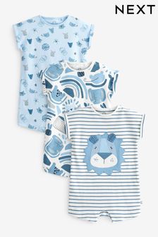 Blue Lion Baby Rompers 3 Pack (C34467) | £17 - £21