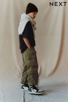 Khaki Green Cargo Trousers (3-16yrs) (C34609) | £20 - £25