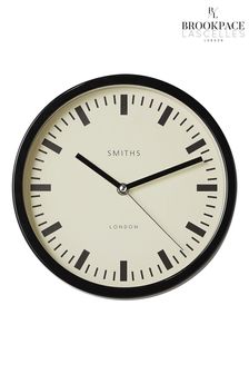 Brookpace Lascelles Black Metal Cased Smiths Wall Clock