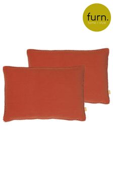 furn. 2 Pack Orange Cosmo Filled Cushions