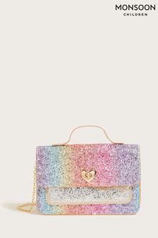 Monsoon Multi Rainbow Glitter Shaker Satchel Bag (C35488) | £15