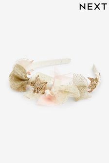 Ivory Star Tulle Aliceband (C36187) | £12