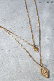 Mint Velvet Gold Tone Double Necklace