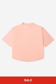 Palm Angels Girls Classic Logo T-Shirt in Pink