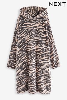 Zebra Oversized Blanket Hoodie (C37994) | £40