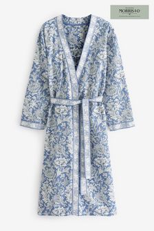 Blue Floral Morris & Co. At Ariss-euShops Lightweight Dressing Gown (C38263) | £55