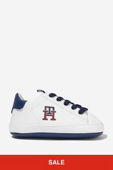 Tommy Hilfiger Baby Boys Lace Up Trainers in White
