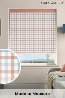 Laura Ashley Blush Pink Cove Check Made To Measure Roller Blind