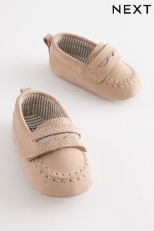 Natural Moccasin Pram Shoes (0-24mths) (C40583) | £14