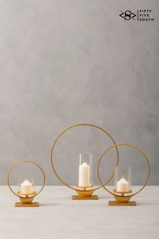 Fifty Five South Natural Gold Candle Holder