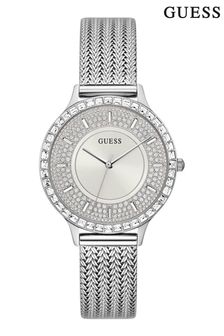 Guess Ladies Silver Tone Soiree Work Life Watch (C41962) | £169