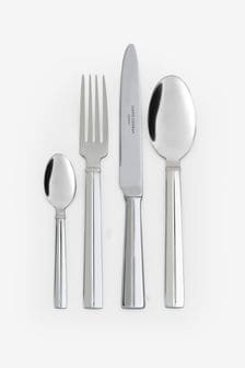 Jasper Conran London 16 Piece Silver (Metal) Fluted Cutlery Set