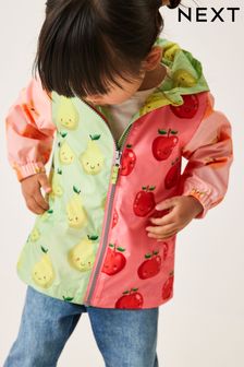 Pink/Green Shower Resistant Fruits Printed Cagoule Jacket (3mths-7yrs) (C44283) | £18 - £22
