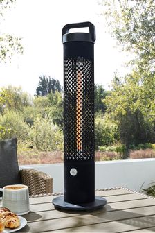 BHS Black Flocked Harry Outdoor Portable Table Heater (C45731) | £140